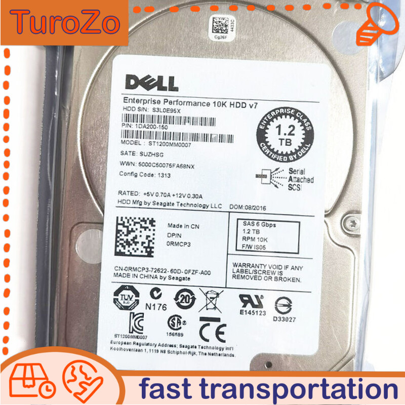 Dell 1.2TB ST1200MM0007 10K V7 SAS 6GBPS HDD Hard Drive NEW
