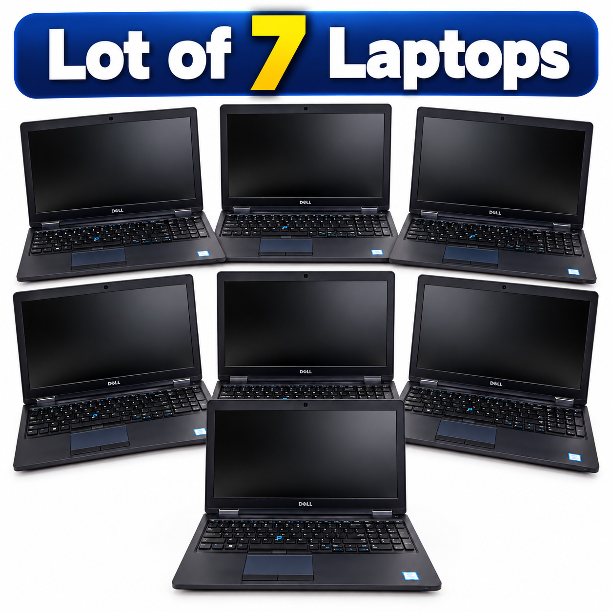 LOT OF 7 UNITS - Dell Latitude 5590 Laptop 14" 8/16GB RAM 256/512GB SSD  i5/i7