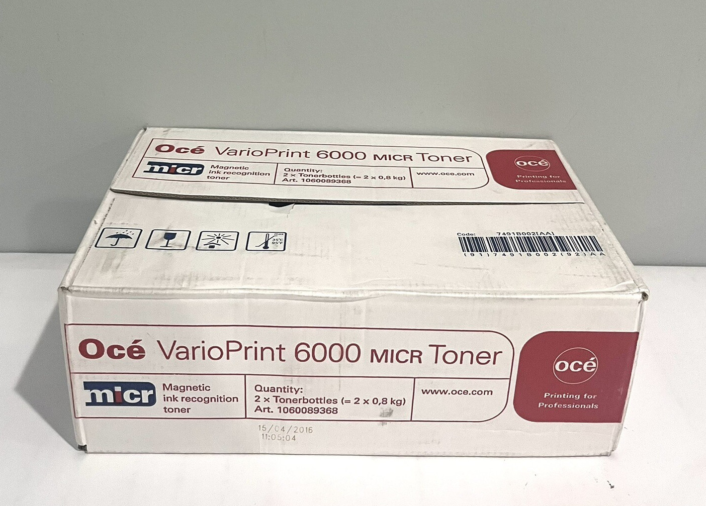 OCE VarioPrint 6000 MICR Black Toner 2-pack 106008936 For 6160 6180 NEW