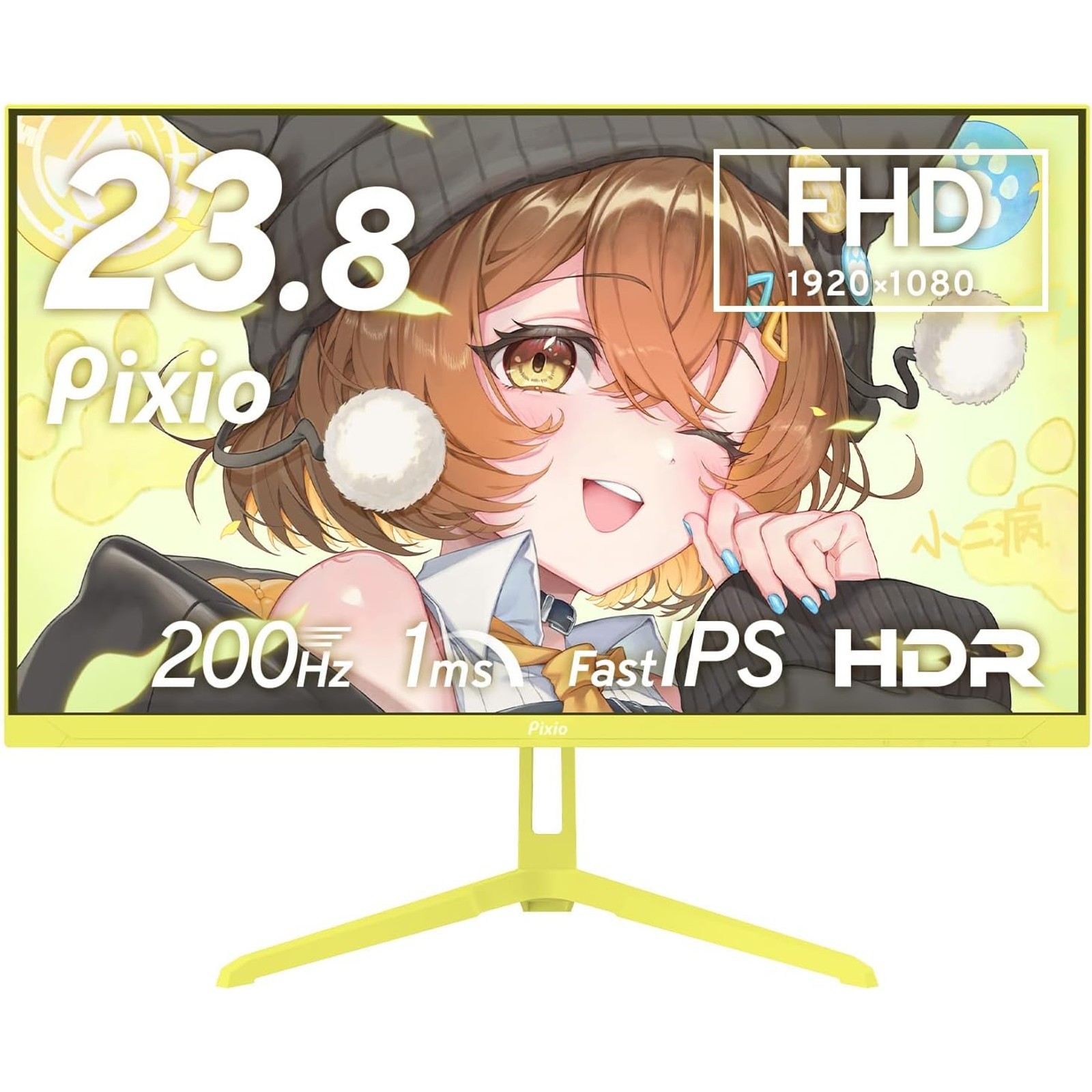 Pixio PX248 Wave Yellow Gaming Monitor 23.8" 200Hz Fast IPS FHD AMD FreeSync