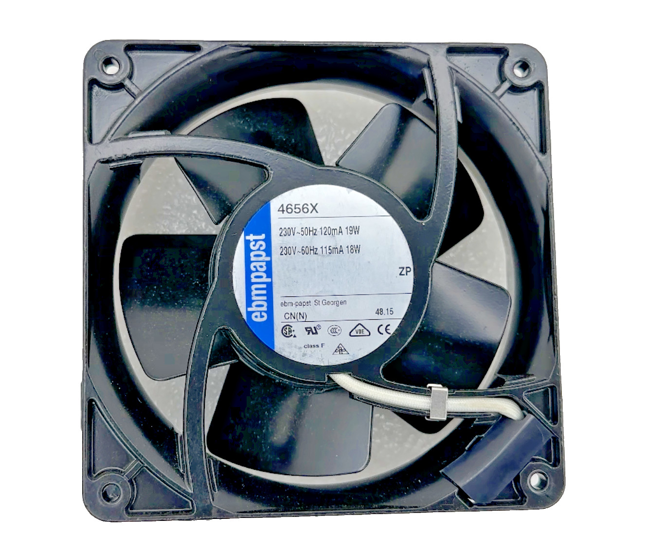 EBM-Papst 4656X AC Fan 230V 120x120x38mm 106CFM 18W 51dBA