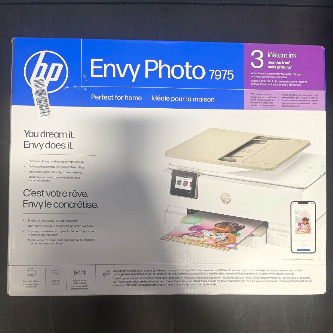 HP Envy Photo 7975 All-In-One Wireless Color Inkjet Printer w/ Scanner Copier
