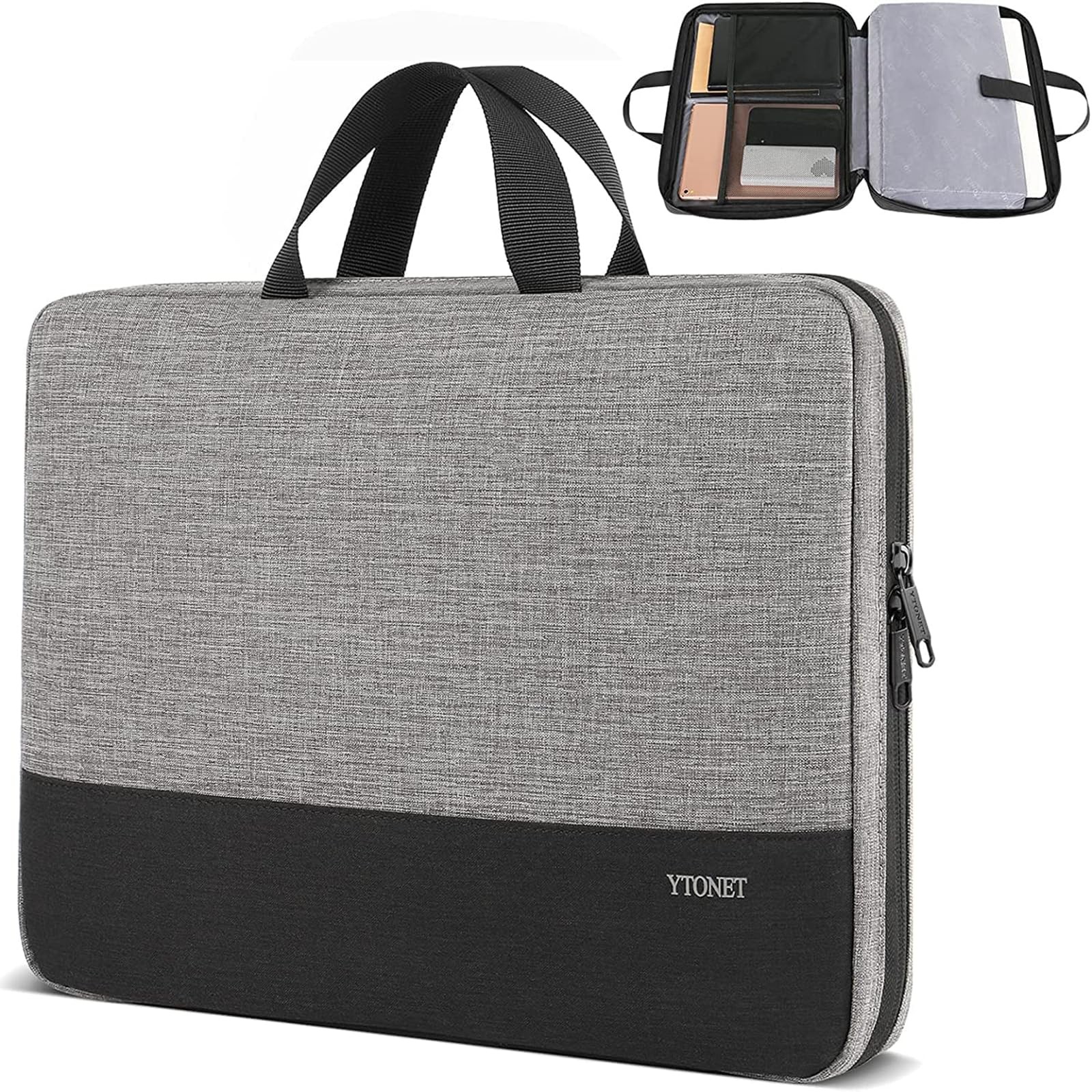 Ytonet Laptop Case 16 inch, 15-15.6 Inch TSA Sleeve 16 Grey