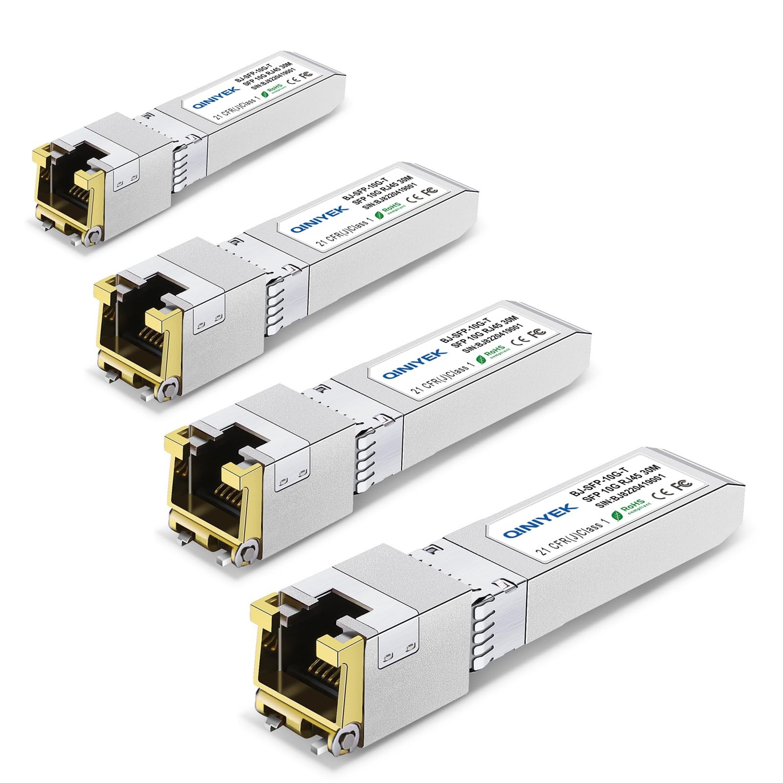4Pack 10G SFP+ to RJ45 Module | 10GbaseT Transceiver Compatible with Cisco, U...