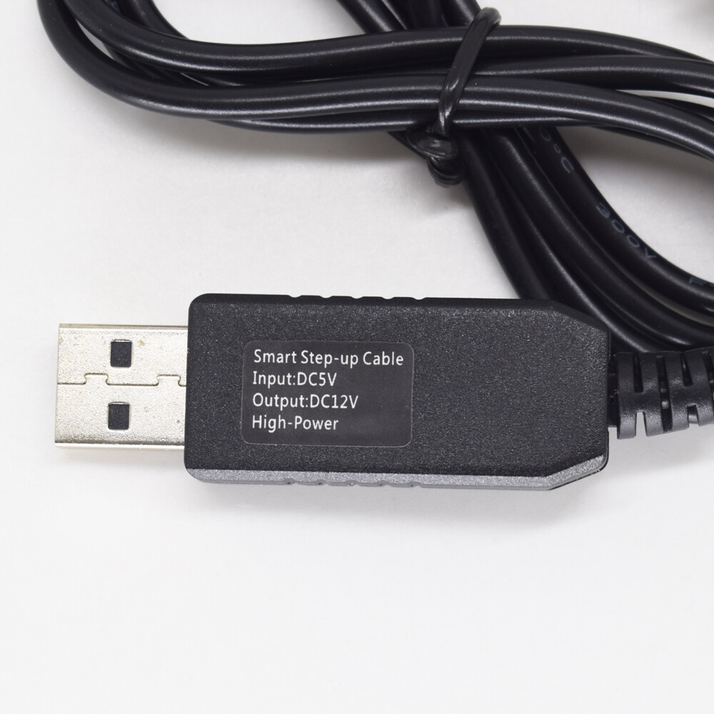 50pcs 3.3ft/1M USB A Male 5V To 12V DC 3.5x1.35mm Right Angle Male Step-Up Cable