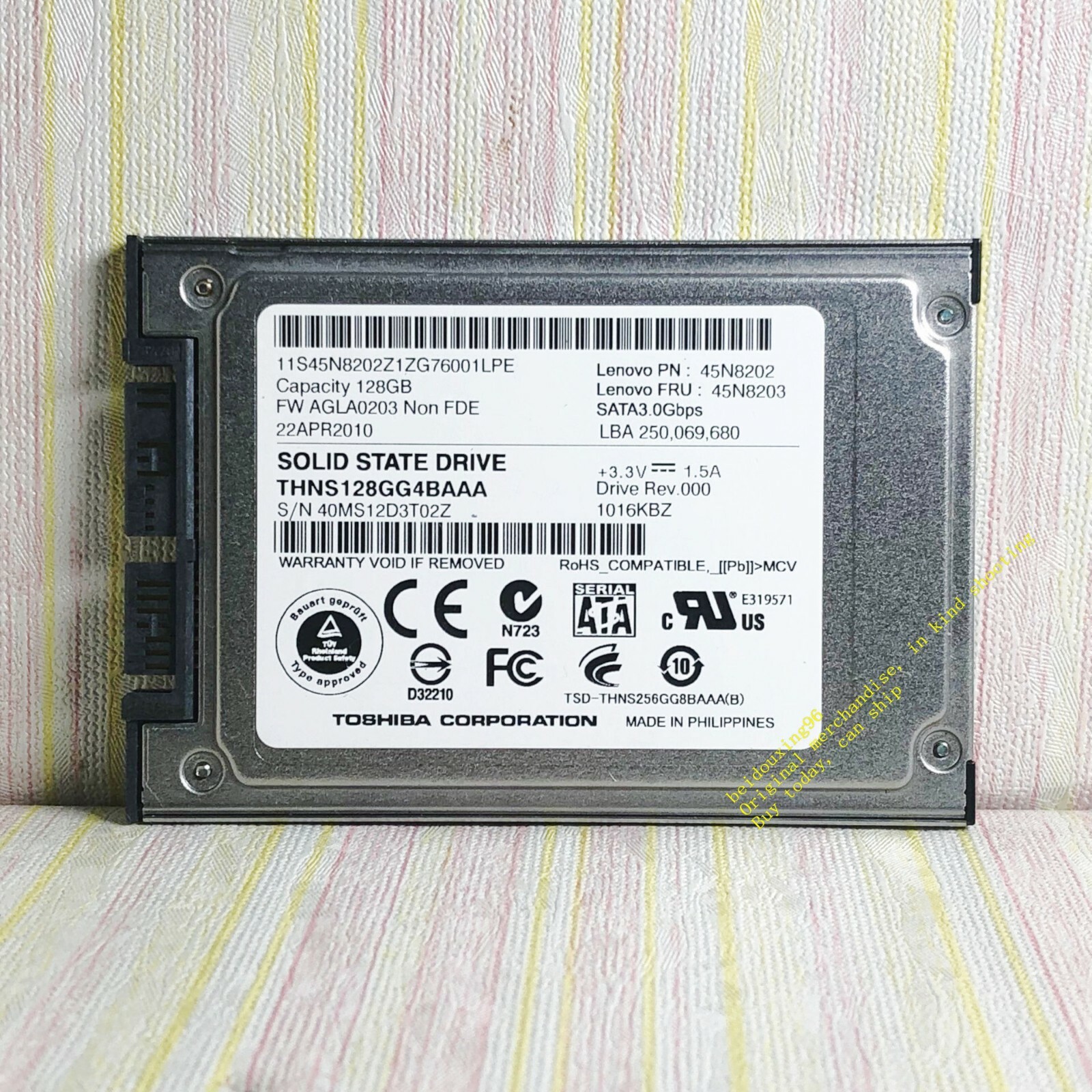 Toshiba 128GB,External,5400RPM (THNS128GG4BAAA)1.8'' SATA SSD