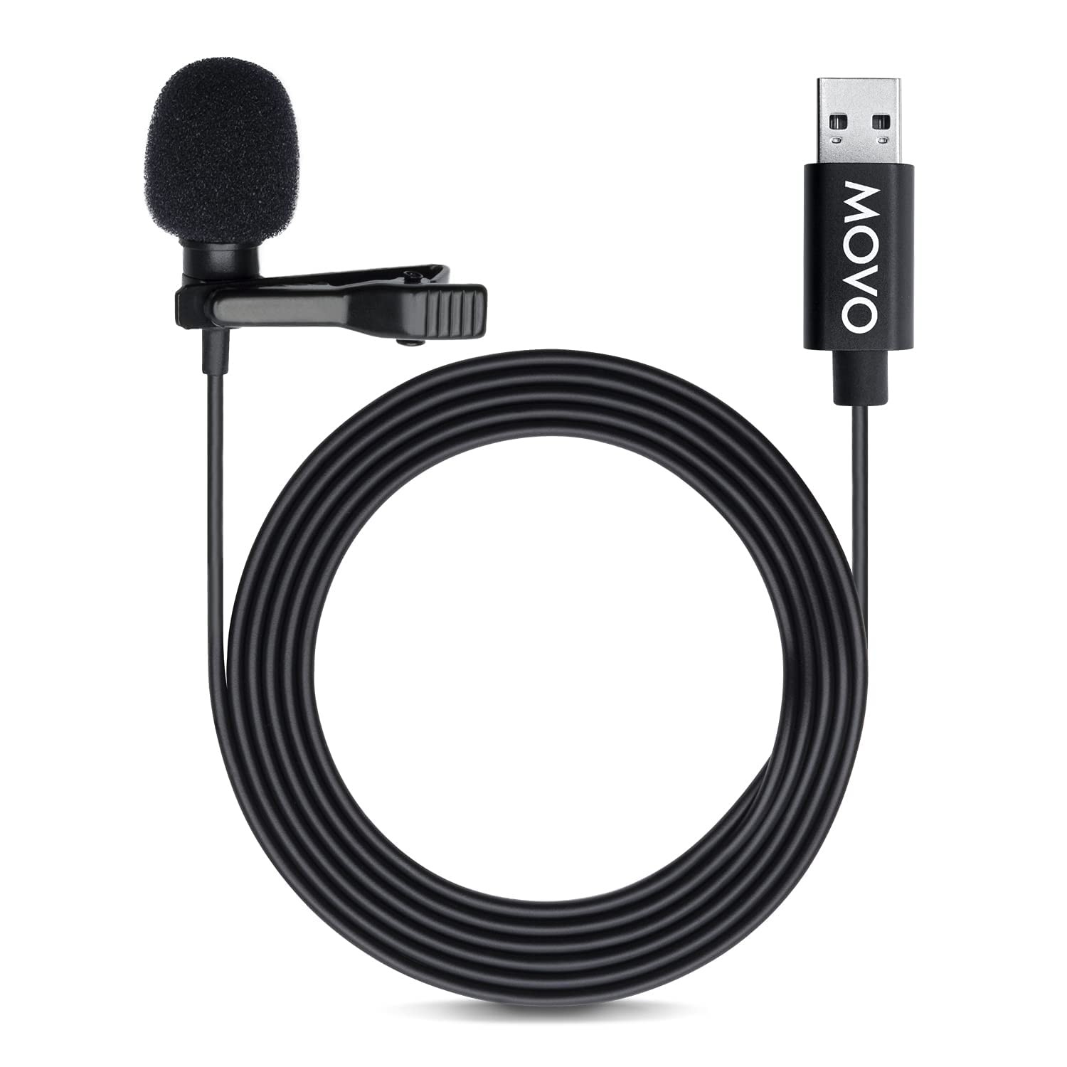 M1 USB Lavalier Lapel Omnidirectional Computer Microphone 20Foot Cord