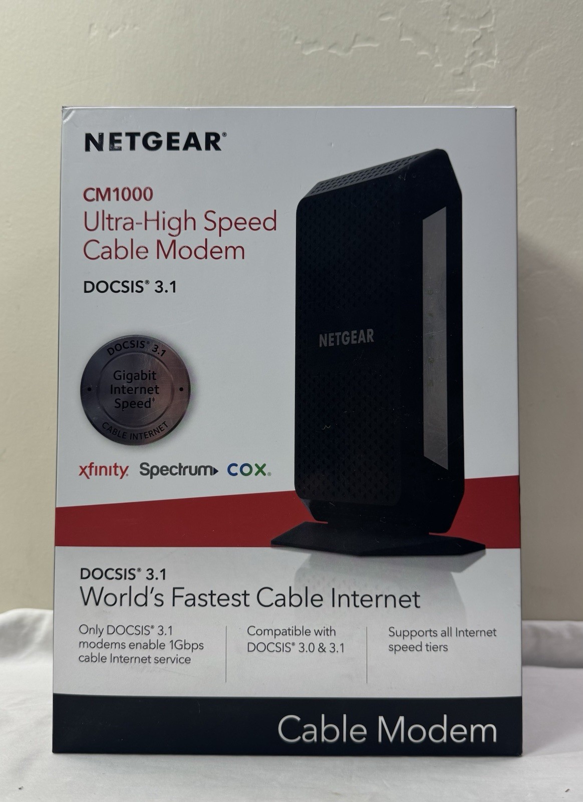 NETGEAR CM1000 DOCSIS 3.1 Gigabit Cable Modem Ultra High Speed 