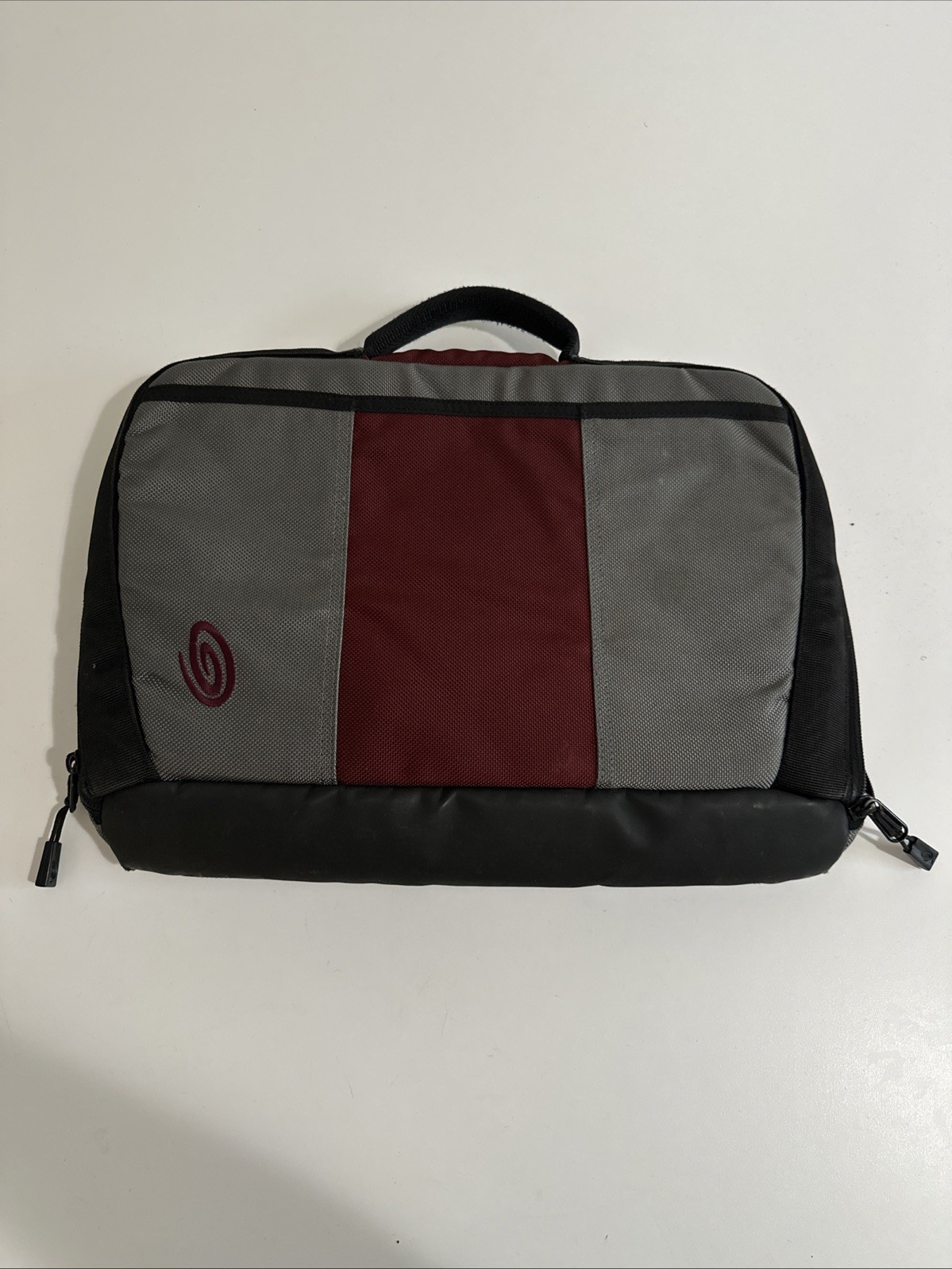 Timbuk2 Laptop BriefcaseUp to  13 in : Grey Red Color Padded Bag Zip&handle