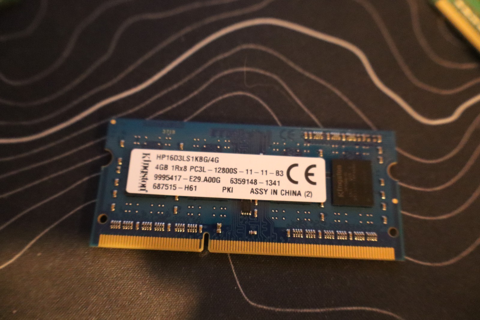 HP16D3LS1KBG-4G OEM KINGSTON LAPTOP MEMORY 4GB 1RX8 PC3L-12800S-11-11-B3 (CA65)