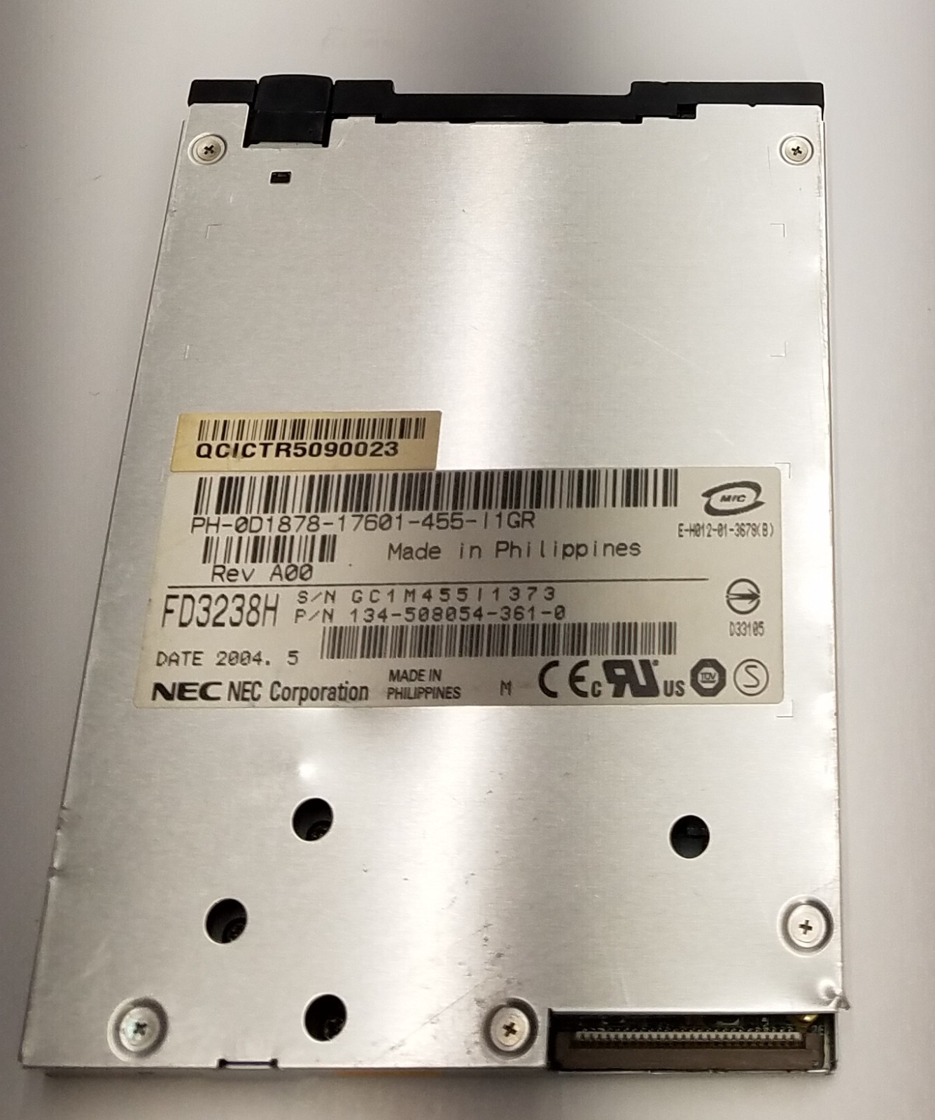 NEC FD3238H 3.5" Internal Laptop Floppy Disk Drive Dell P/N 0D1878 Rev A00