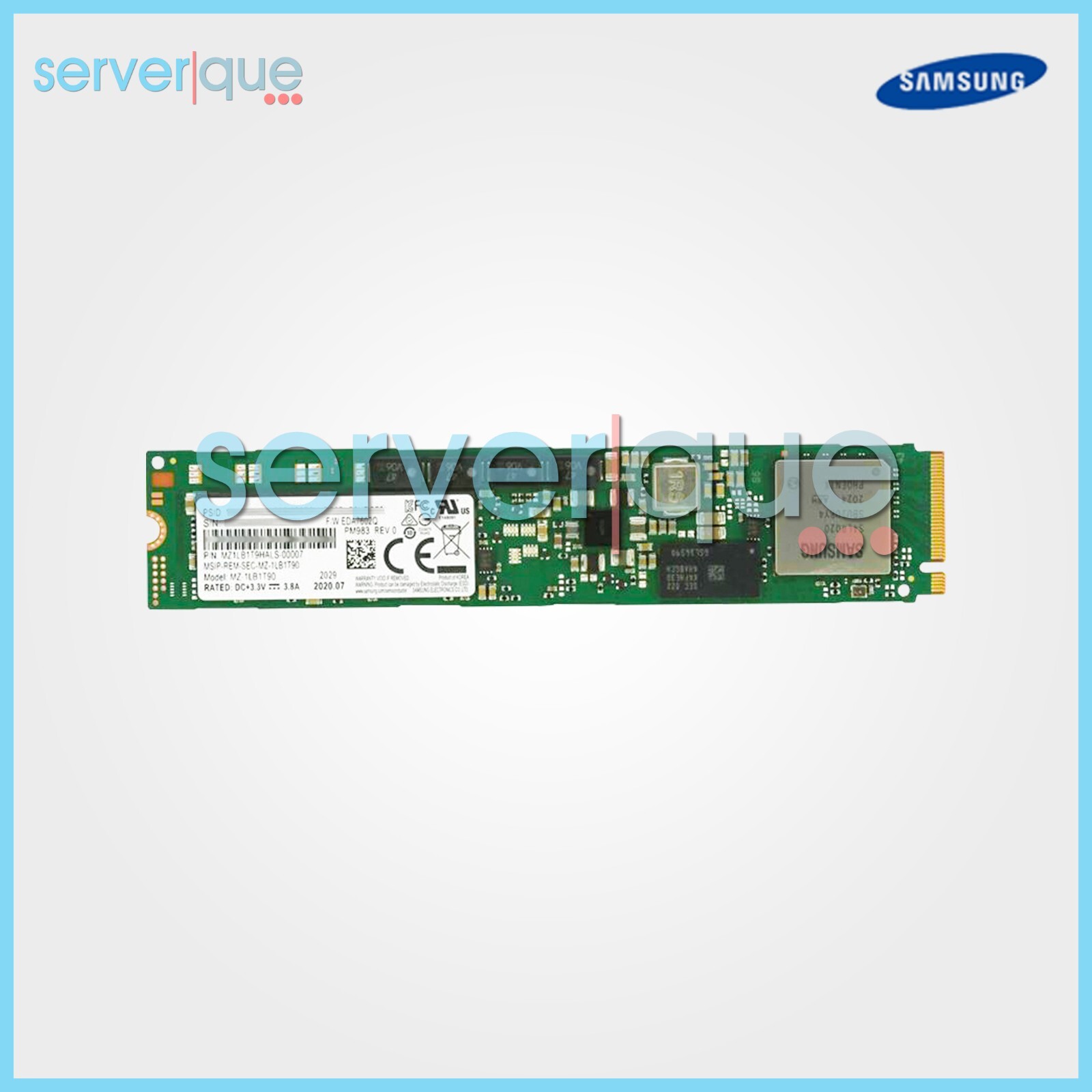 Samsung MZ1LB1T9HALS PM983 1.92TB PCI-e 3.0 x4 NVMe M.2 22110 SSD MZ-1LB1T90