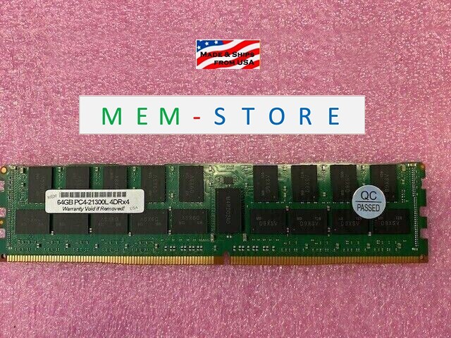 815101-B21-MB 64GB DDR4-2666MHz LRDIMM RAM HP Gen10 DL360 DL380 DL560 Compatible