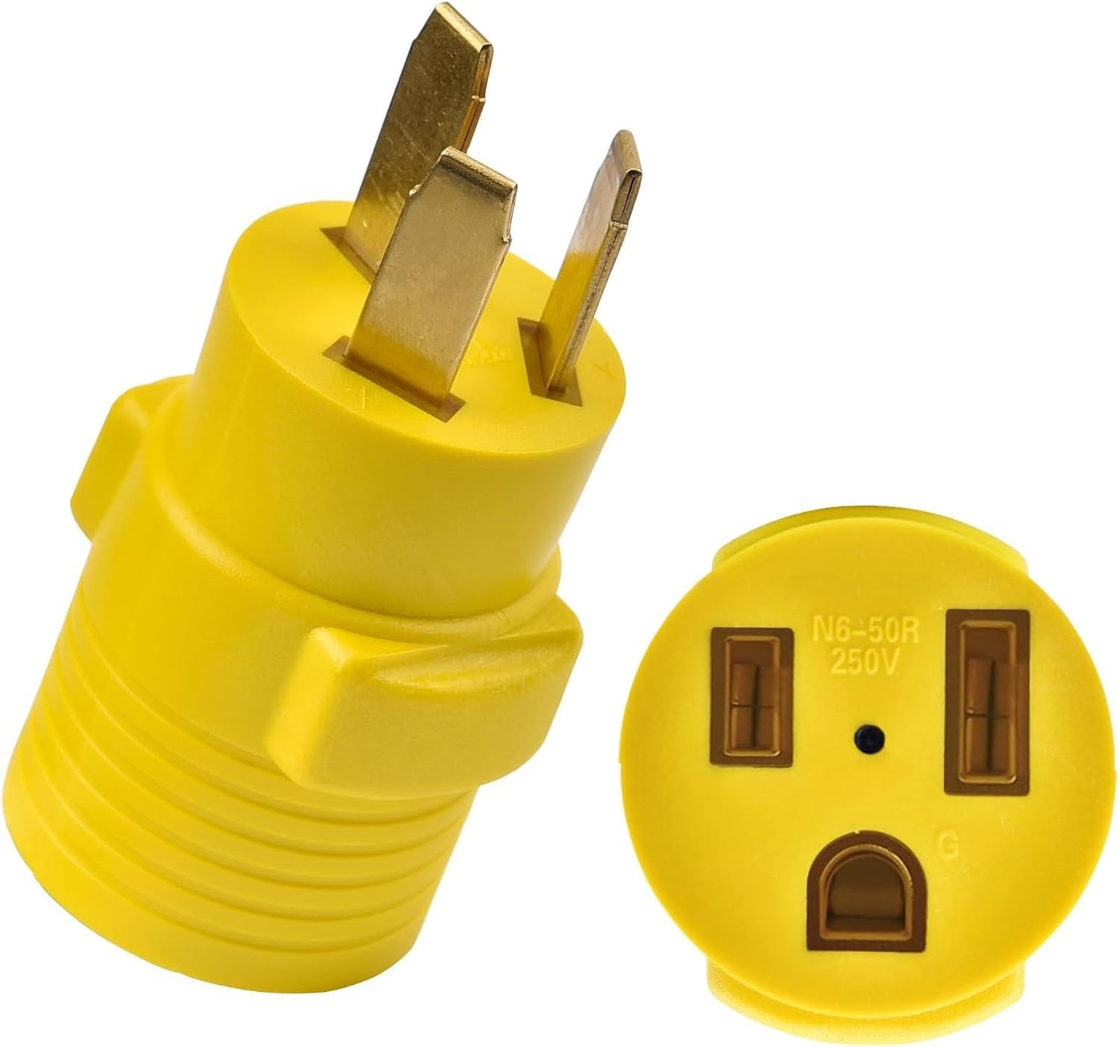 Electrical Adapter NEMA 10-50P to 6-50R 50AMP 240V Power Adapter Compact Cord...