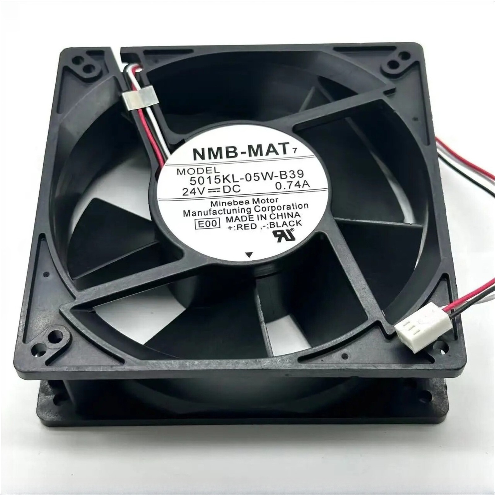 2pcs NMB 5015KL-05W-B39 E00 DC 24V 0.74A 3-Wire Server Cooling Fan 127x127x38mm