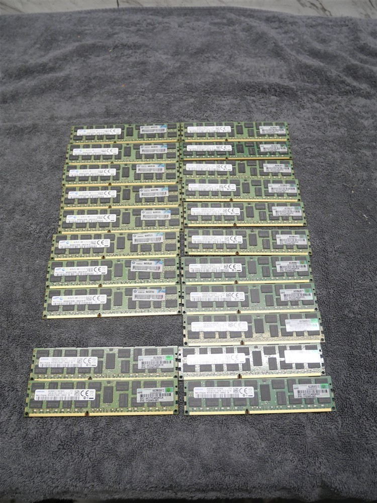 LOT OF 21 Samsung 16GB 2Rx4 PC3-14900R DDR3 ECC RDIMM Server RAM 336GB
