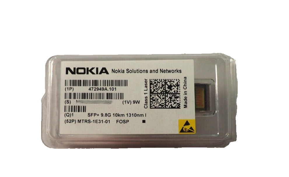 NOKIA FOSP 472949A.101 SFP+ 9.8G 10km 1310nm I-Temp Optical Transceiver