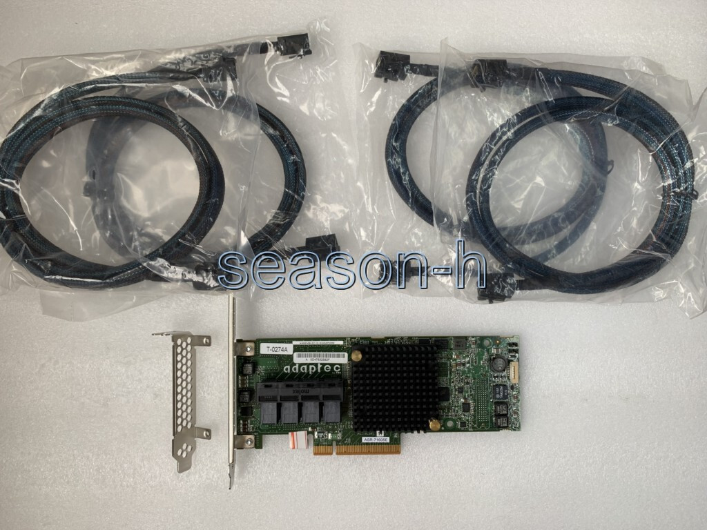 ADAPTEC ASR-71605E 6GB/S PCI-E 256MB SATA SAS RAID CONTROLLER CARD+8643-8643
