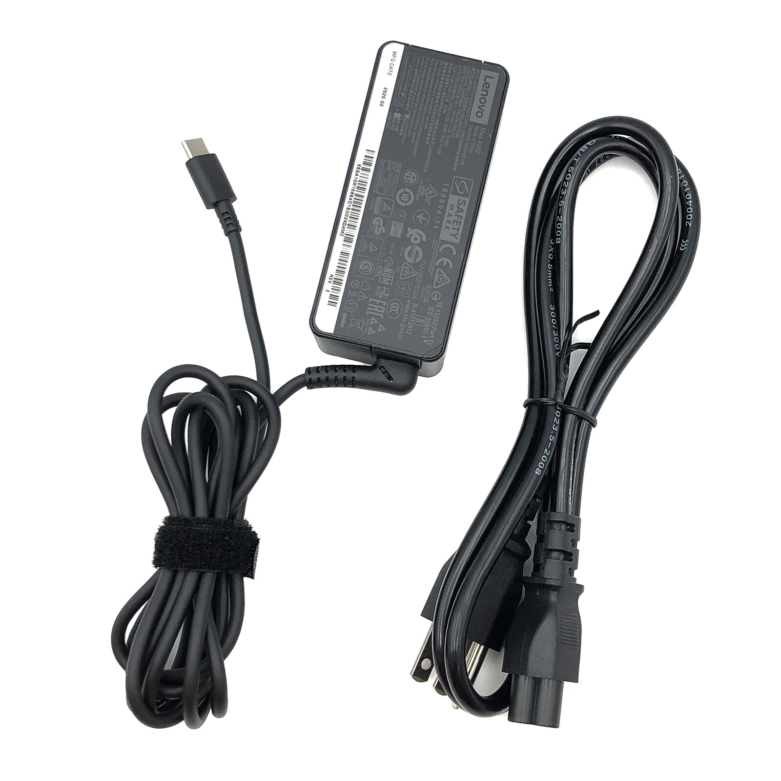 Genuine OEM USB-C 45W Charger for Lenovo 100e 300e Chromebook Gen 2 Laptop w/PC