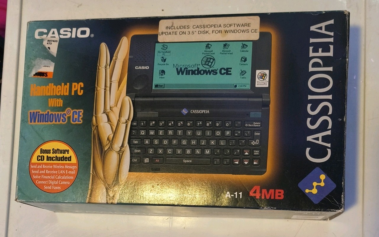 Casio Cassiopeia A-11 4MB - RARE Vintage Pocket PC - COMPLETE IN BOX - NEW