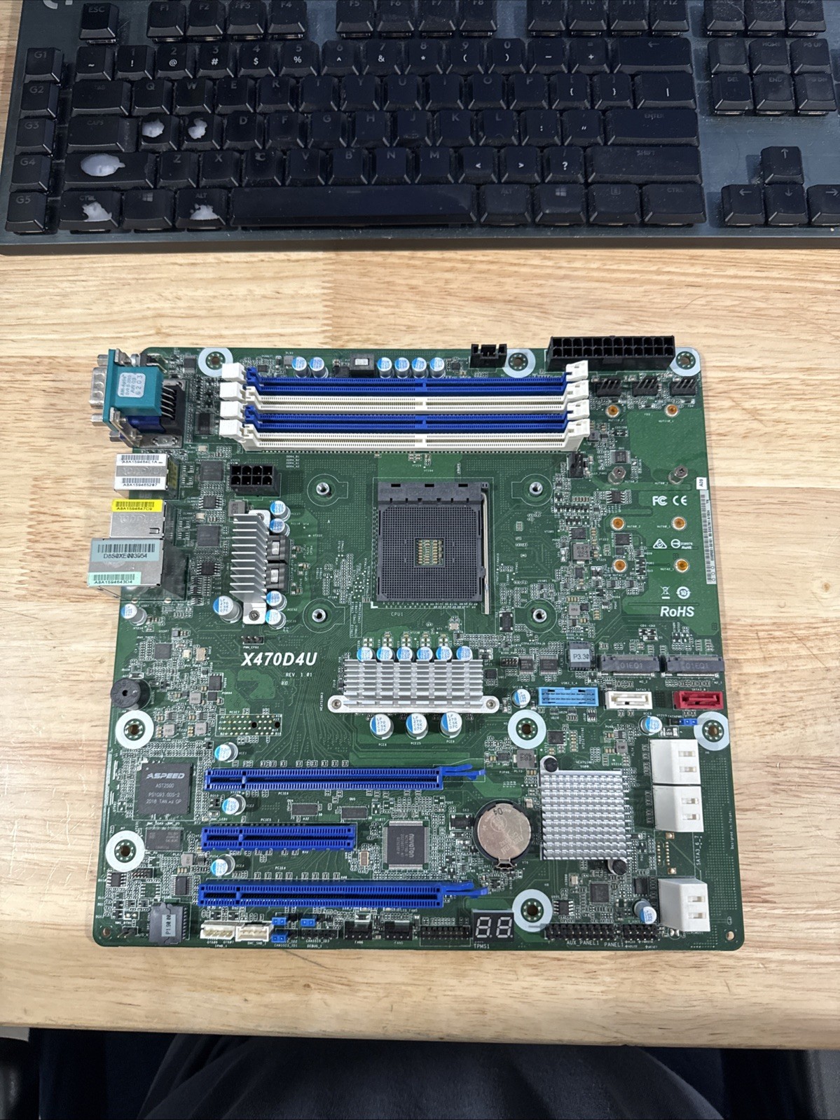 ASRock X470D4U AMD AM4 Socket Micro ATX Server Motherboard
