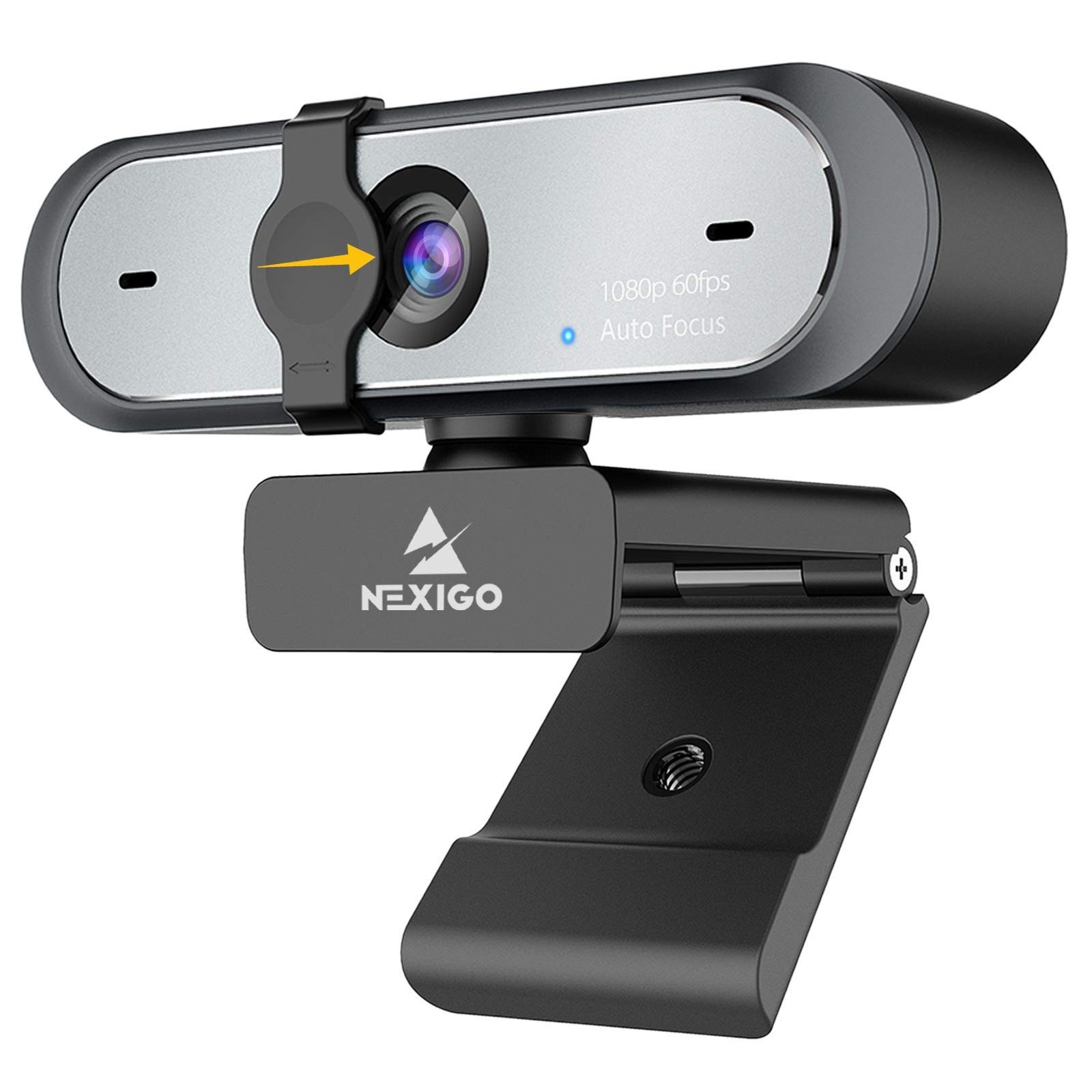 NexiGo N660P 1080P 60FPS Webcam with Software Control, Dual Microphone & Cove...