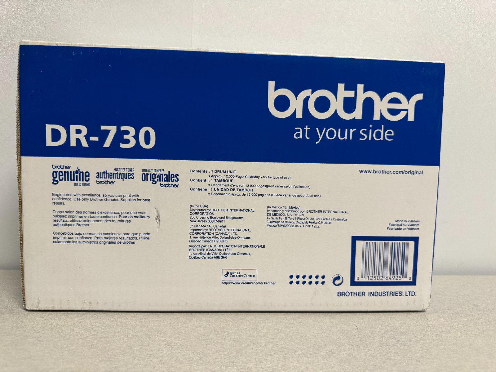Genuine Brother DR-730 Drum Unit OEM NEW