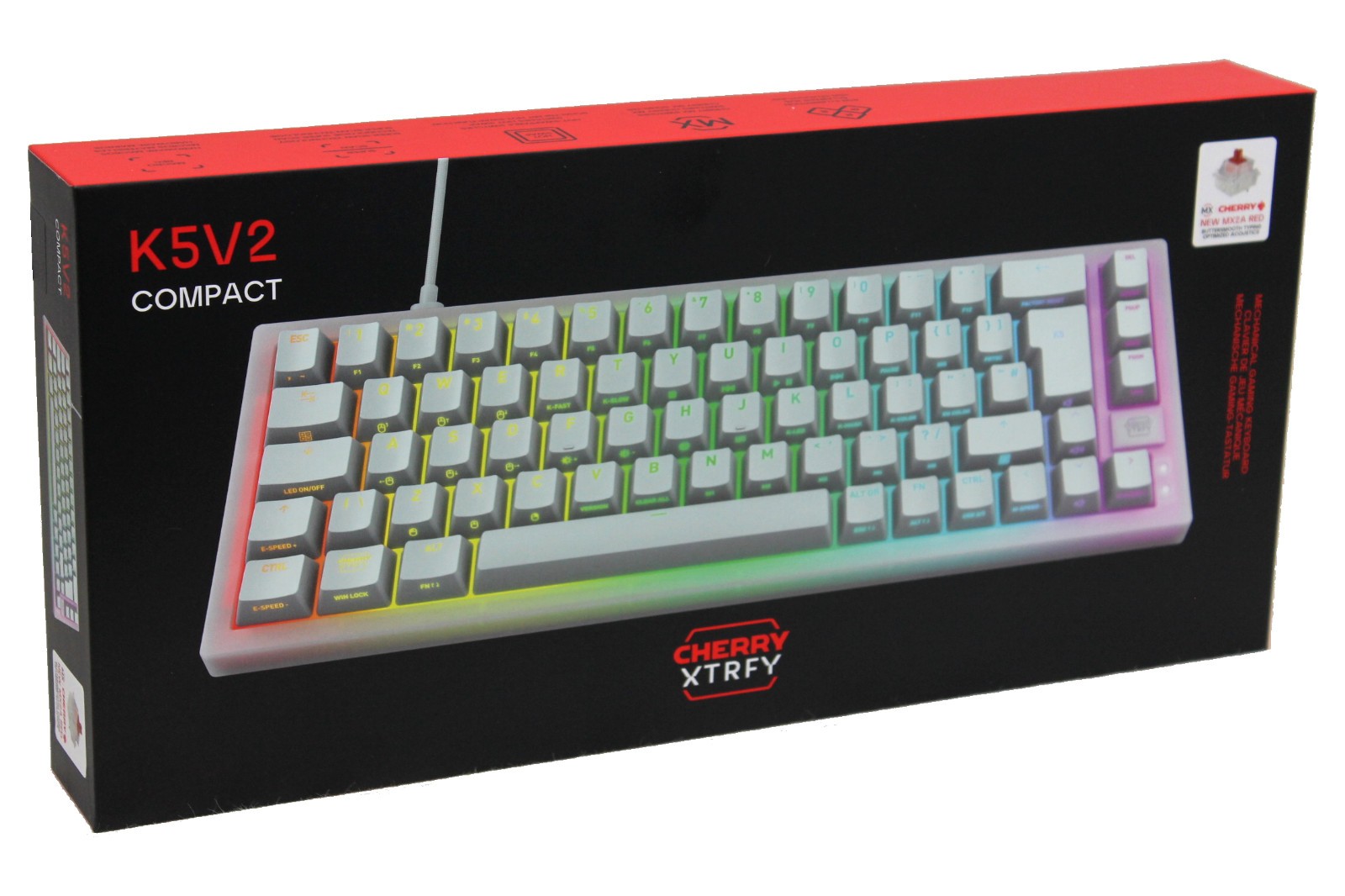 CHERRY XTRFY K5V2 Compact Mechanical Gaming Keyboard Hot-Swap DE-QWERTZ White