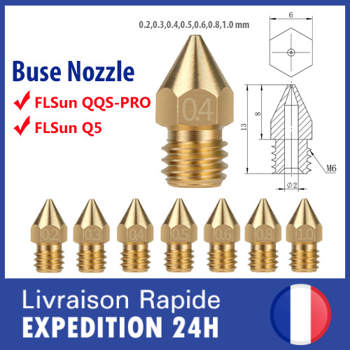 Nozzle for FLSun QQS-PRO / FLSun Q5 3d printer brass brass