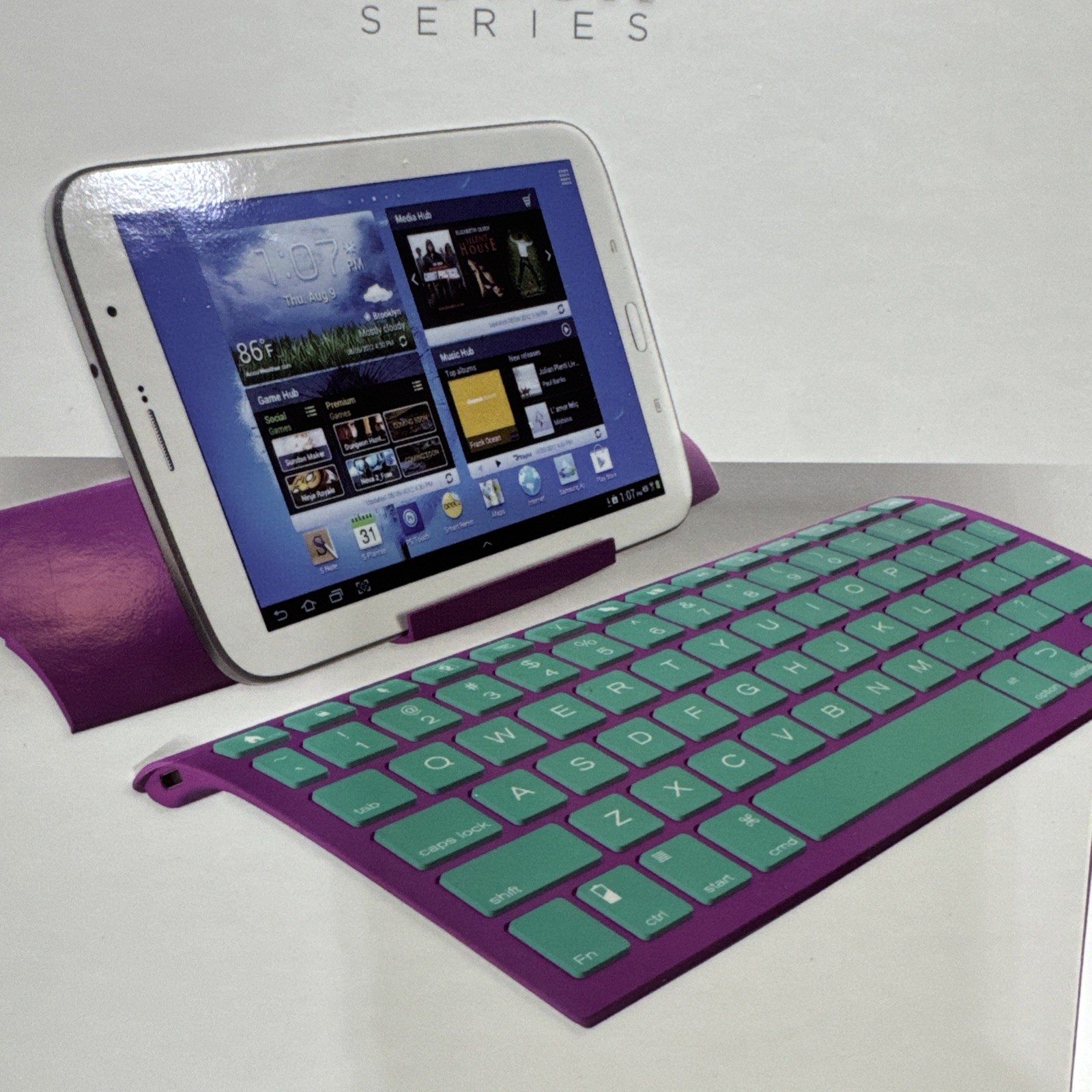 2-ZAGG Universal Bluetooth Keyboard Case = Apple Samsung, All Bluetooth Devices