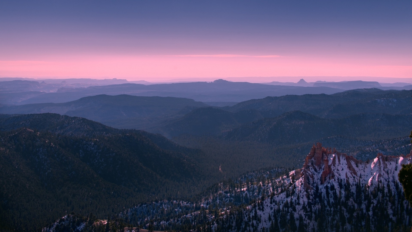Landscape nature bryce canyon national park mist sunset Custom Gaming Mat Desk