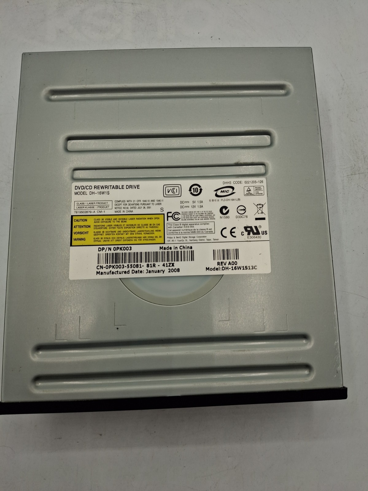 PHILLIPS & BENQ DH-16W1S DVD/CD Rewritable Drive 0PK003 DH-16W1S13C