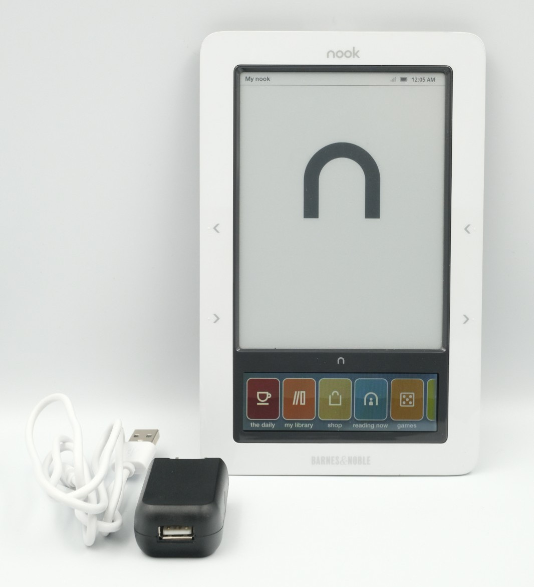 Barnes & Noble Nook 1st Edition E-Reader BNRV100 White 1.25GB