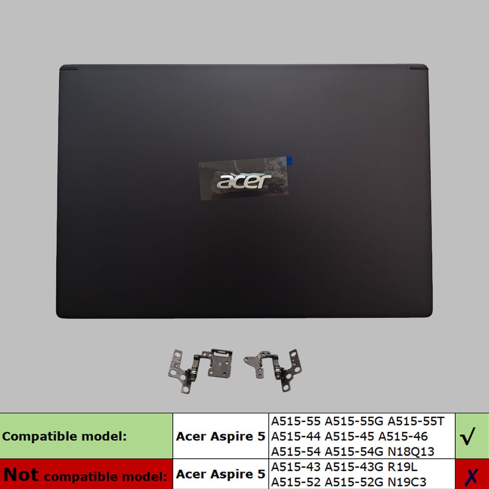 US For Acer Aspire A515-54 A515-54G LCD Back Cover W/Hinges A515-55 A515-55G