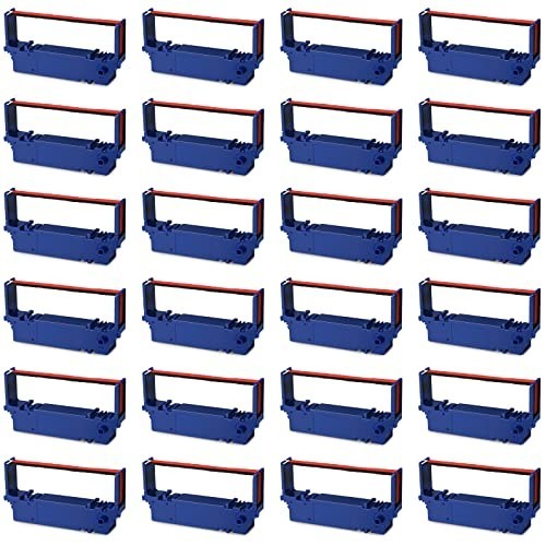 Printer Ribbon Replacement for Star SP700, 24 Pack, Black On Red Ink