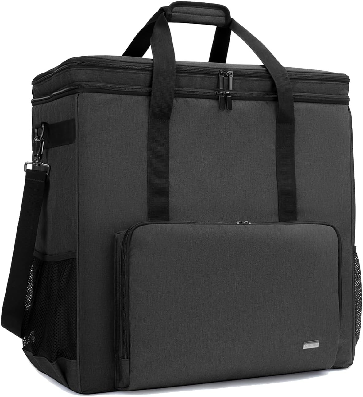 Double-Layer PC Carrying Case, Computer Travel Bag for Tower, Black