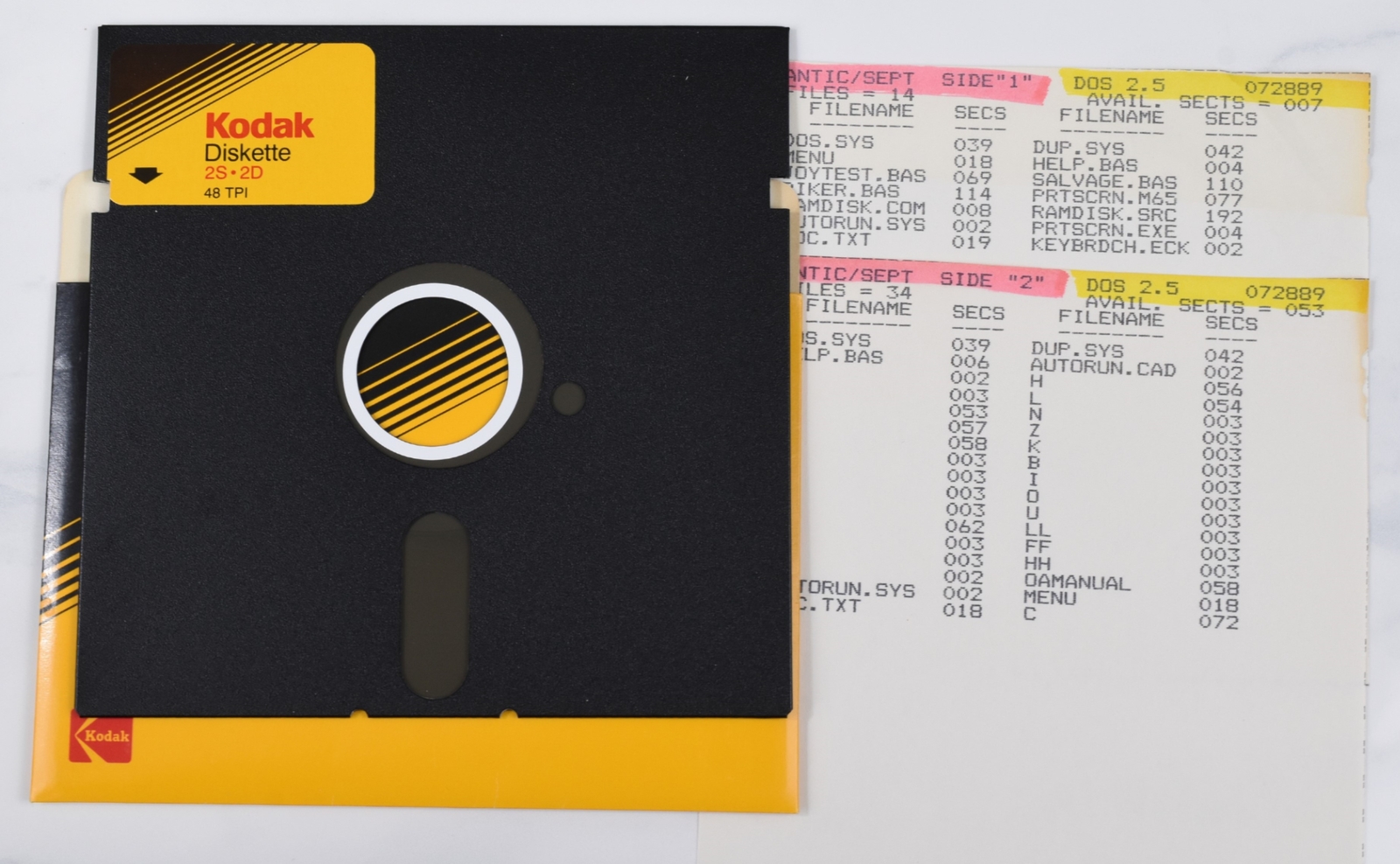Vtg Kodak Computer Floppy Disk - Rare, Untested, As-Is (Atari, Antic Sep 89)