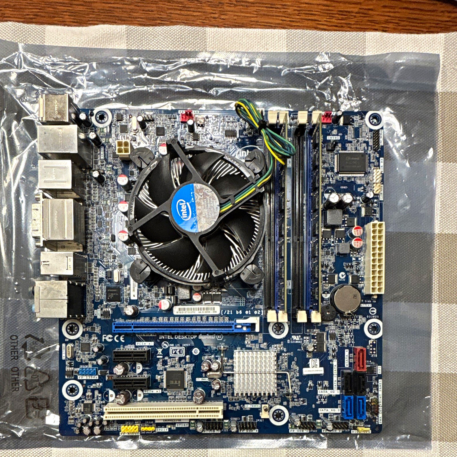 Intel DH67GD Mother Board Bundle w/CPU (not i7), Fan, 16GB Kingston, IO Shield