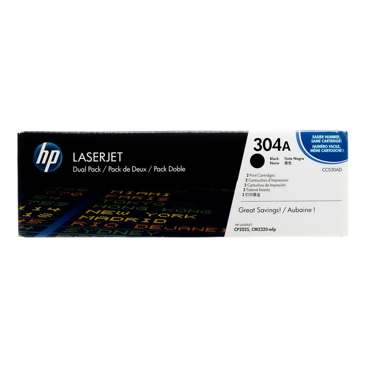 HP Genuine CC530AD 304A Black Toner Single Toner