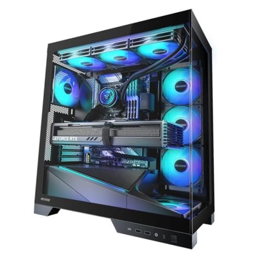 Aqua 9, ATX PC Case, 5 × 120mm ARGB PWM Fan Pre-Installed, Support Top & Side