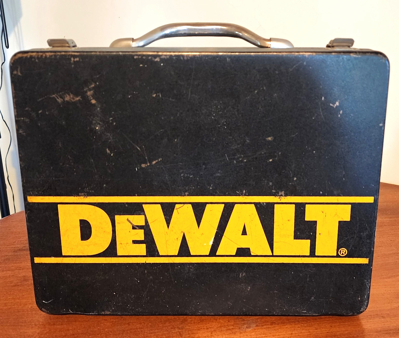 DEWALT Black & Yellow Metal Carry Case  with Handle