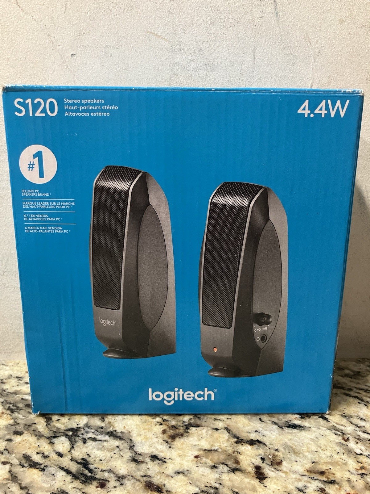 Logitech S120 Stereo Speakers 4.4W Slim Compact Design Clear Sound PC & Laptop