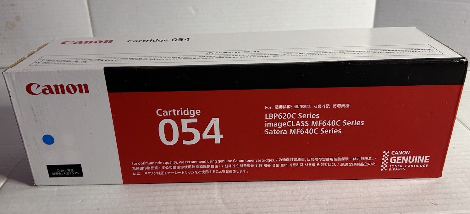 Canon 054 Cyan Blue Toner Cartridge Genuine Original NEW
