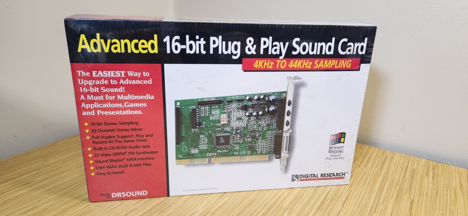 KSE Advanced 16-bit Plug & Play Sound Card by Digital Research Model DRSOUND