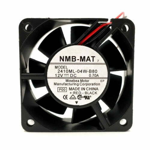 1pc 6CM 12V 0.70A 2-wire Gale Volume Double Ball Fan 2410ML-04W-B80 6025