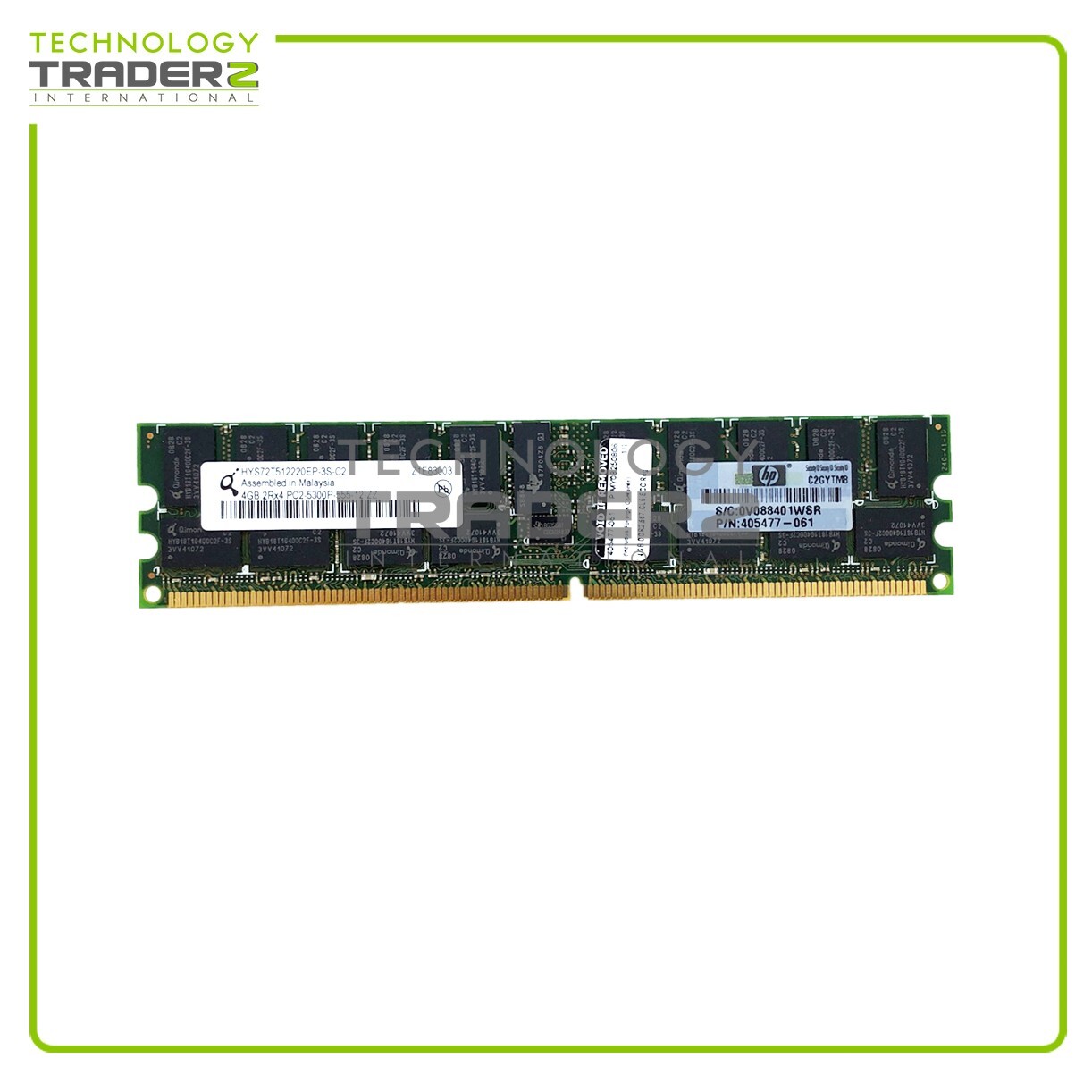 HP 8GB (2x4GB)  PC2-5300P DDR2-667MHz ECC 2Rx4 Memory 408854-B21 405477-061
