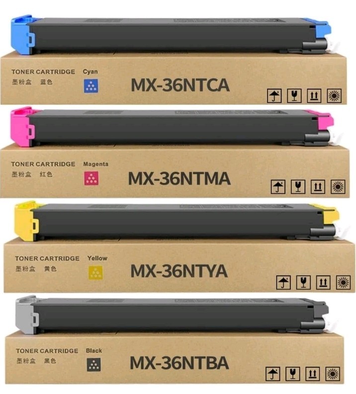 MX-36NT Toner Cartridge 4 Pack Compatible for Sharp MX-2610N 2615N 2640N...