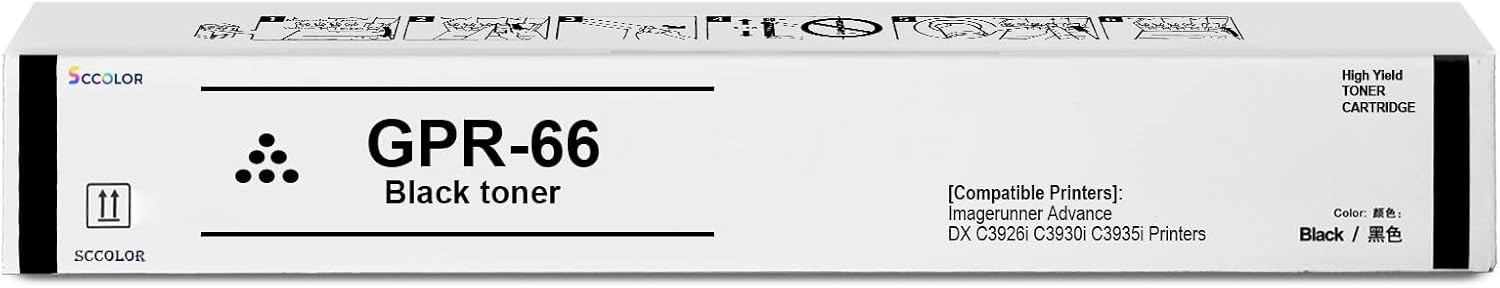 GPR-66 Black Toner Cartridge for Canon imageRUNNER DX C3926 C3930 40K