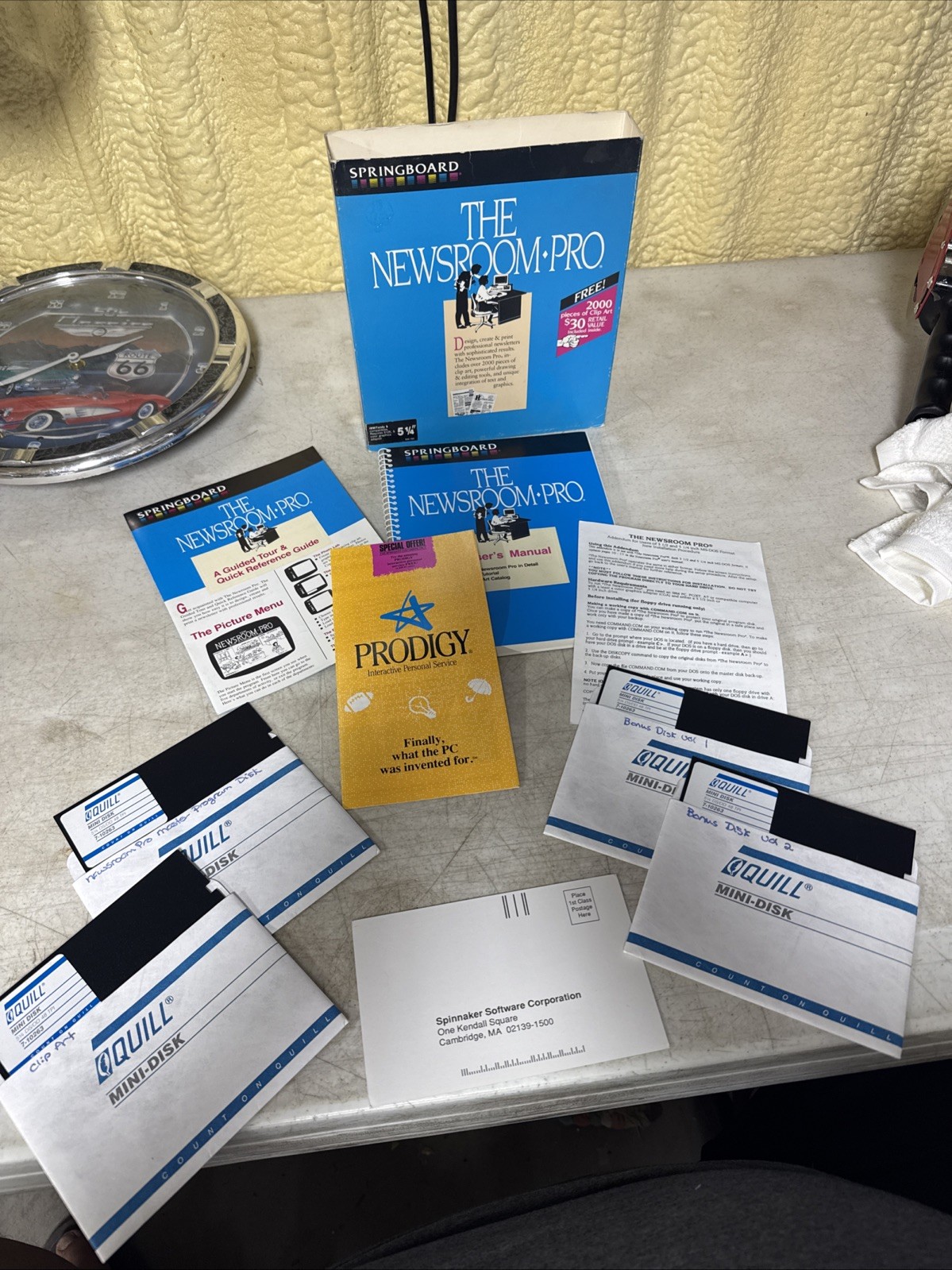 Vintage The Newsroom Pro Springboard Software IBM PC Floppy Disk Case Manuals