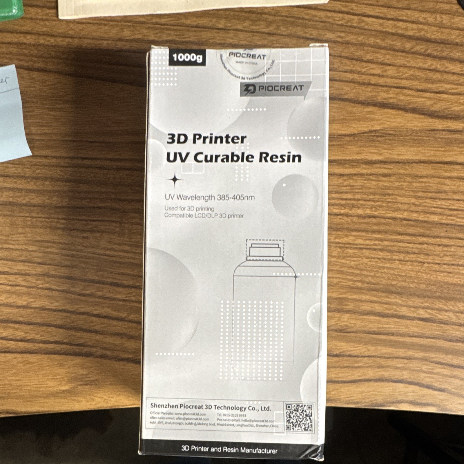 PIOCREAT UV Curable 3D Printer Resin ABS-Like 2.0 Transparent 1000g